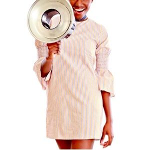 English Factory Striped Bell Sleeve Dress - pockets! size S $90